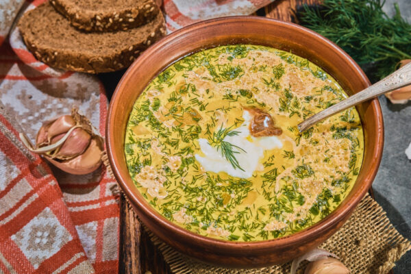 ciorbă de pui á la grec